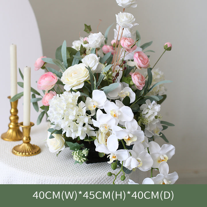 White & Pink Wedding Flowers Ball, White Artificial Flowers, Diy Wedding Flowers