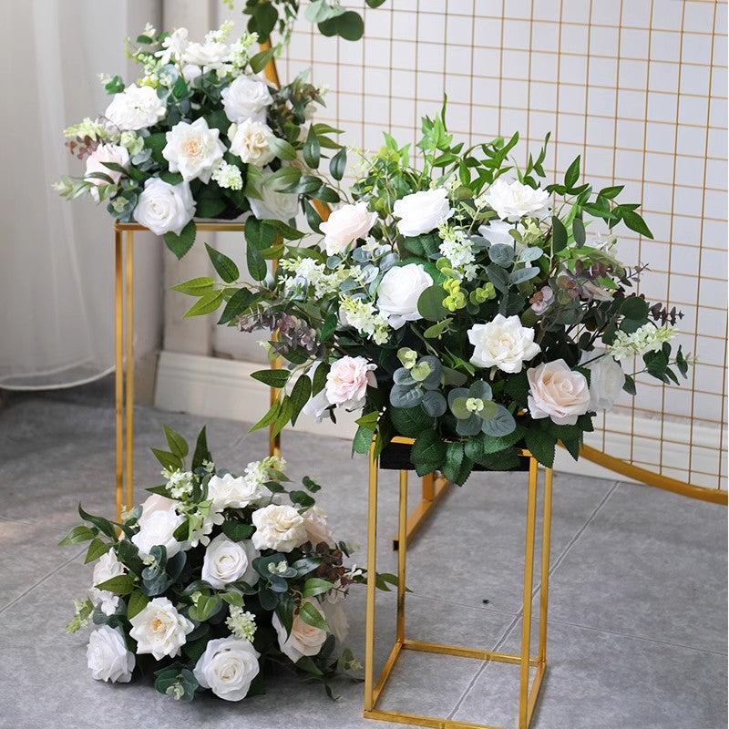 White & Green Wedding Arch Flowers, White Artificial Flowers, Diy Wedding Flowers