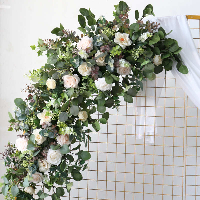 White & Green Wedding Arch Flowers, White Artificial Flowers, Diy Wedding Flowers