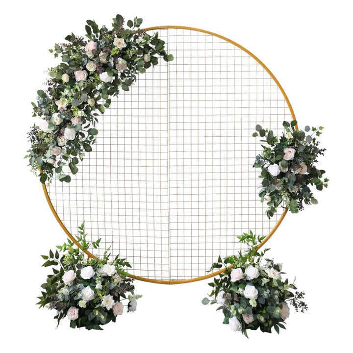 White & Green Wedding Arch Flowers, White Artificial Flowers, Diy Wedding Flowers