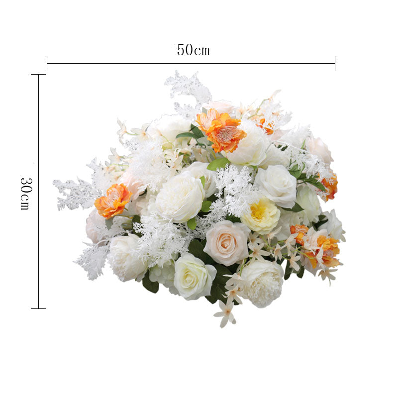 White & Orange Wedding Flowers, White Artificial Flowers, Diy Wedding Flowers