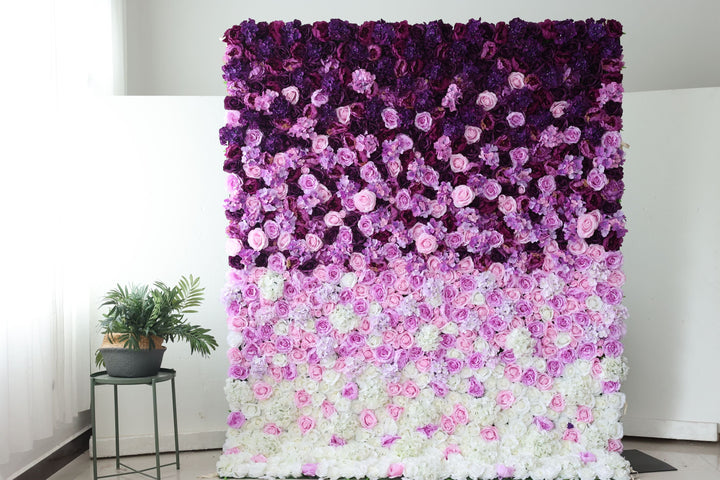 White And Pink And White Roses And Hydrangeas And Peonies, Artificial Flower Wall Backdrop