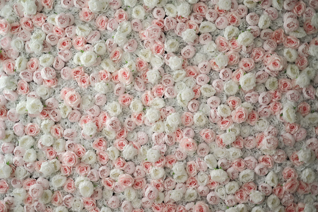 White And Pink Roses And Peonies, Artificial Flower Wall, Wedding Party Backdrop