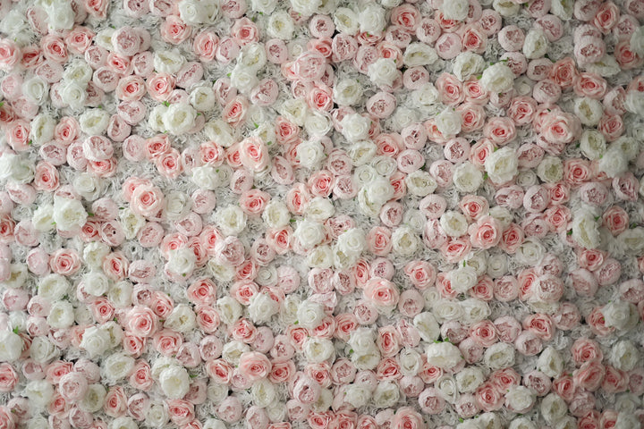 White And Pink Roses And Peonies, Artificial Flower Wall, Wedding Party Backdrop