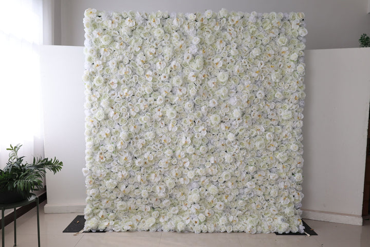 White Roses, Artificial Flower Wall, Wedding Party Backdrop