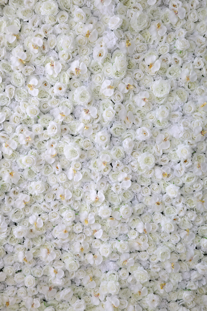 White Roses, Artificial Flower Wall, Wedding Party Backdrop