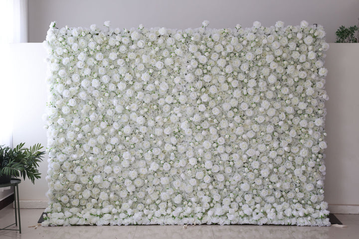 White Roses, Artificial Flower Wall, Wedding Party Backdrop