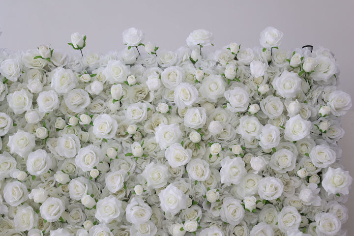 White Roses, Artificial Flower Wall, Wedding Party Backdrop