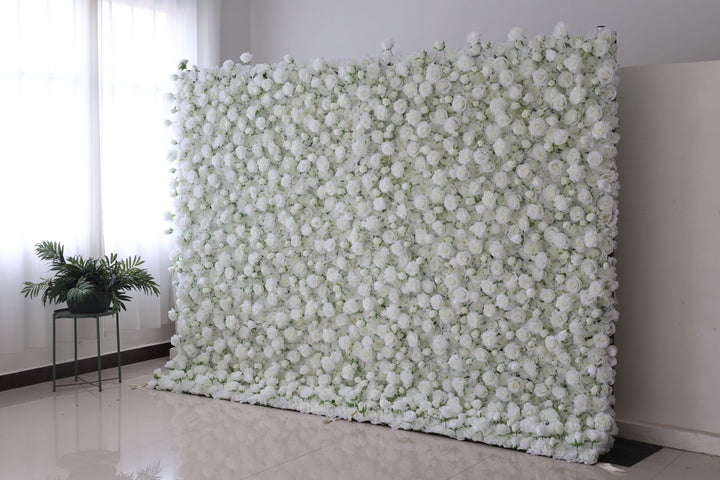 White Roses, Artificial Flower Wall, Wedding Party Backdrop