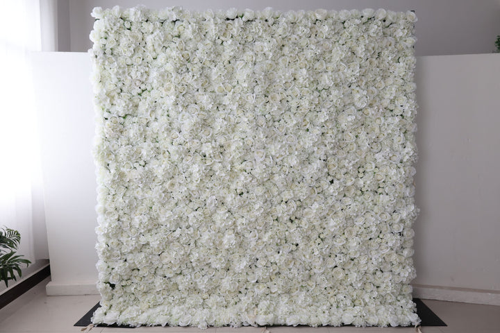 White Roses And Hydrangeas, Artificial Flower Wall, Wedding Party Backdrop