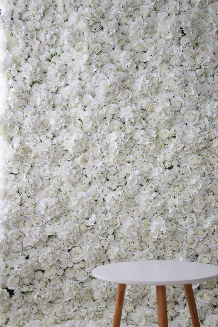 White Roses And Hydrangeas, Artificial Flower Wall, Wedding Party Backdrop