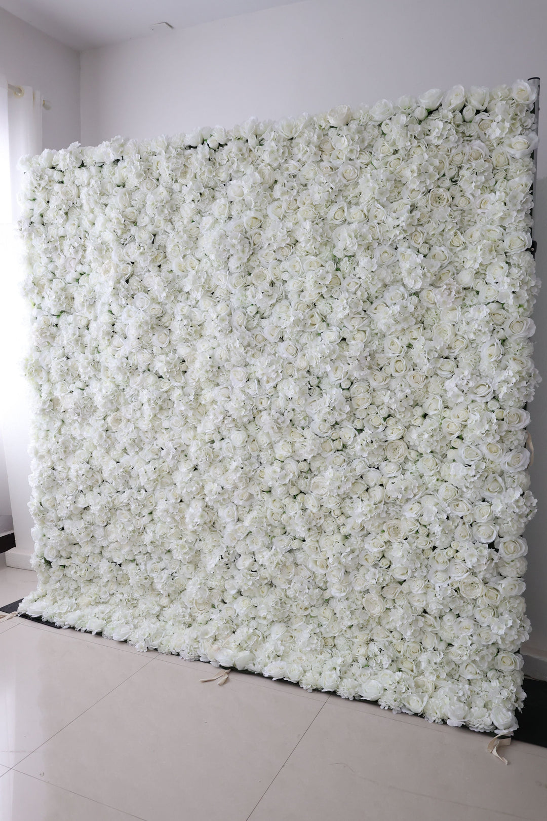 White Roses And Hydrangeas, Artificial Flower Wall, Wedding Party Backdrop