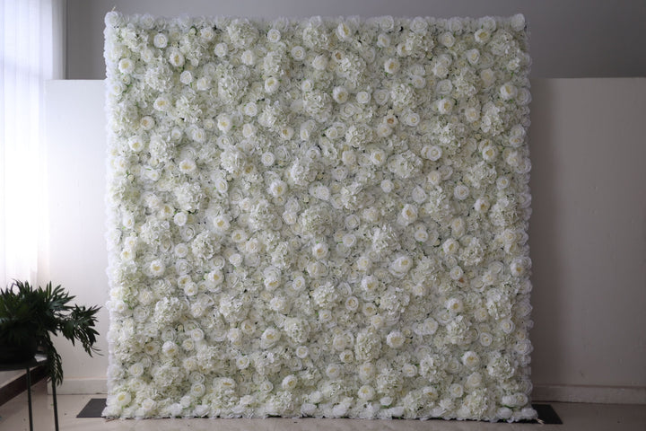 White Roses And Hydrangeas And Peonies, Artificial Flower Wall, Wedding Party Backdrop