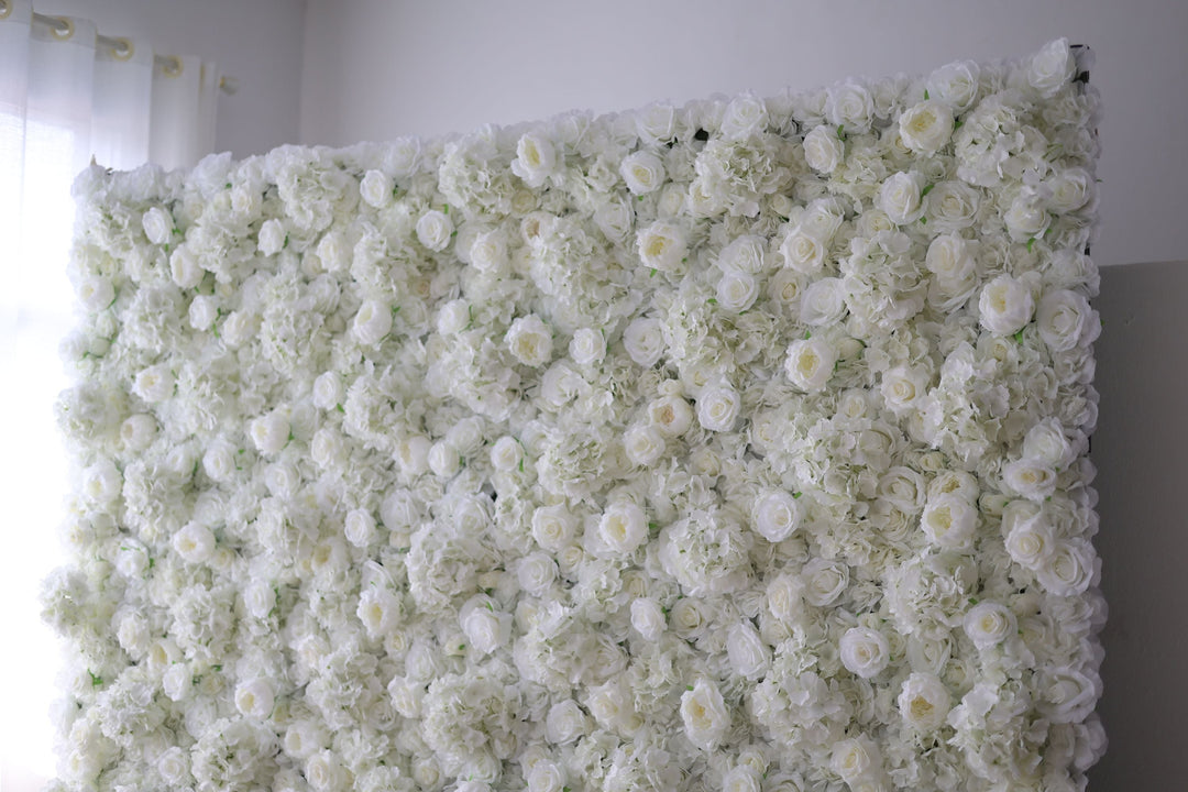 White Roses And Hydrangeas And Peonies, Artificial Flower Wall, Wedding Party Backdrop