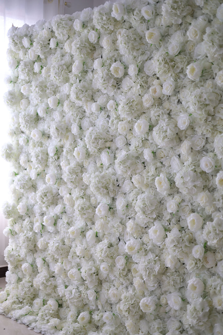 White Roses And Hydrangeas And Peonies, Artificial Flower Wall, Wedding Party Backdrop