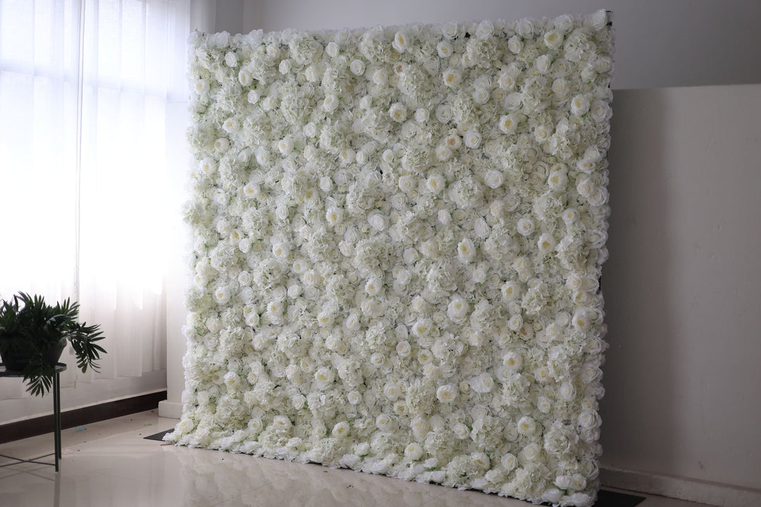 White Roses And Hydrangeas And Peonies, Artificial Flower Wall, Wedding Party Backdrop