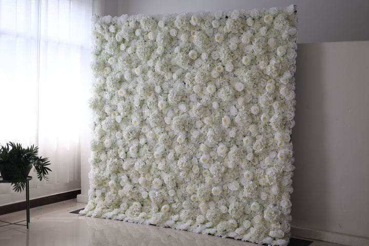 White Roses And Hydrangeas And Peonies, Artificial Flower Wall, Wedding Party Backdrop