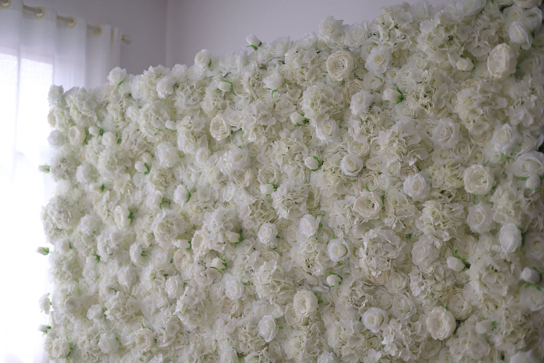 White Roses And Hydrangeas And Peonies, Artificial Flower Wall, Wedding Party Backdrop