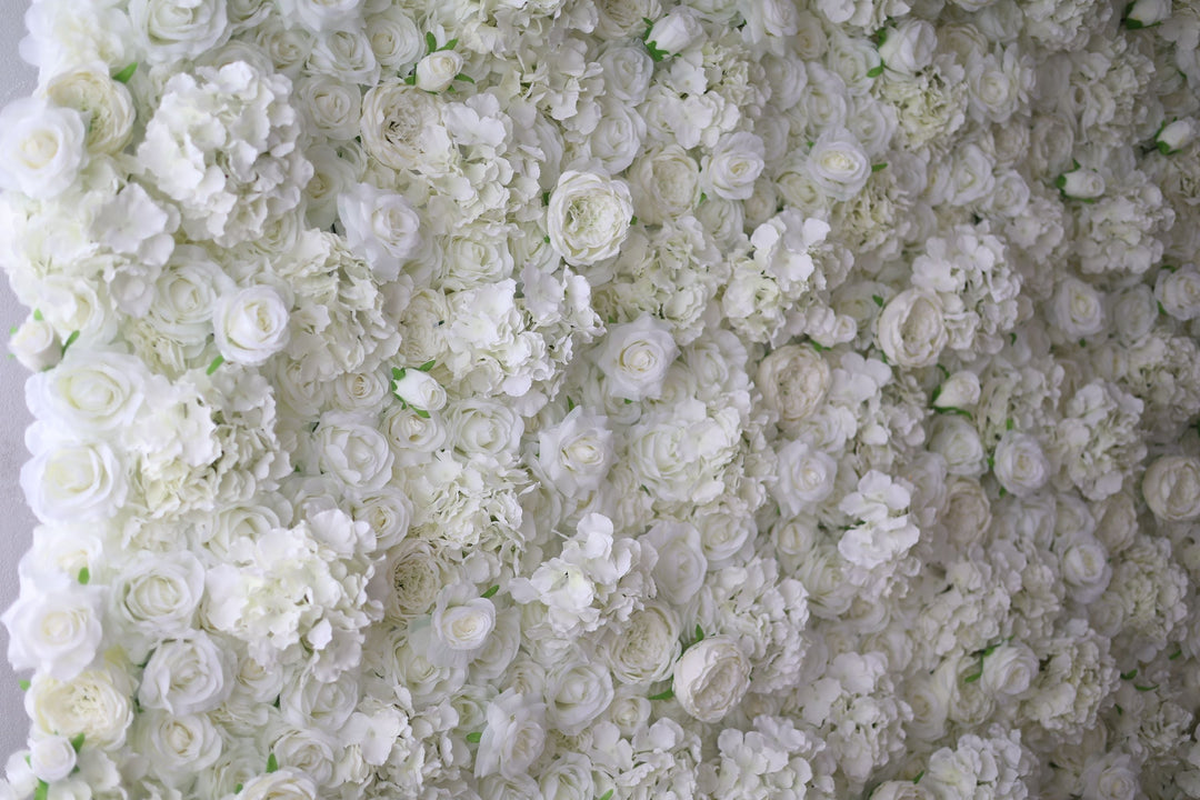 White Roses And Hydrangeas And Peonies, Artificial Flower Wall, Wedding Party Backdrop