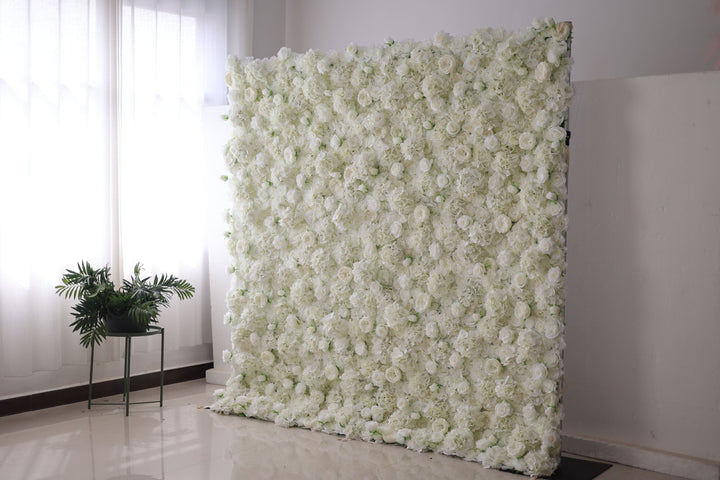 White Roses And Hydrangeas And Peonies, Artificial Flower Wall, Wedding Party Backdrop