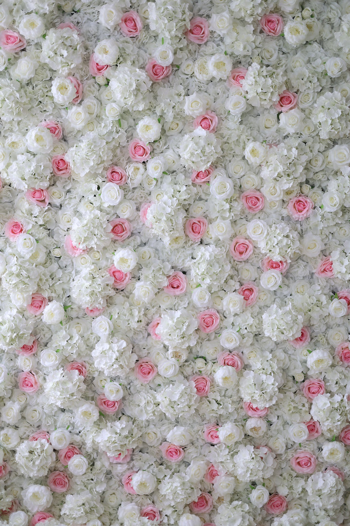 White Roses And Hydrangeas And Pink Roses, Artificial Flower Wall, Wedding Party Backdrop