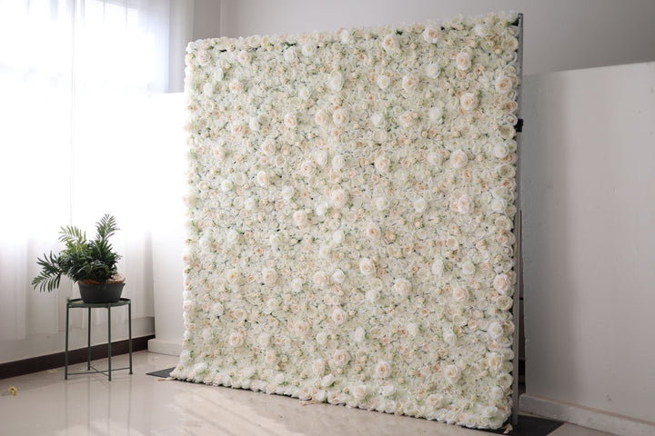 White Roses And Peonies, Artificial Flower Wall, Wedding Party Backdrop