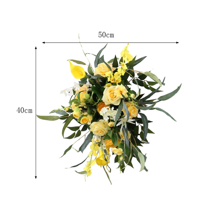 Yellow Wedding Style, Yellow Artificial Flowers, Diy Wedding Flowers, Party Faux Flowers