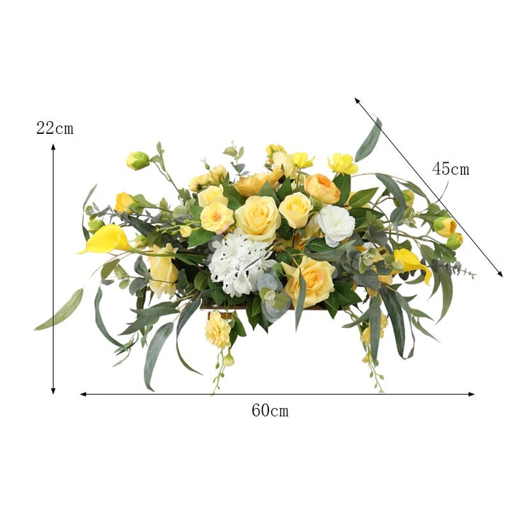 Yellow Wedding Style, Yellow Artificial Flowers, Diy Wedding Flowers, Party Faux Flowers