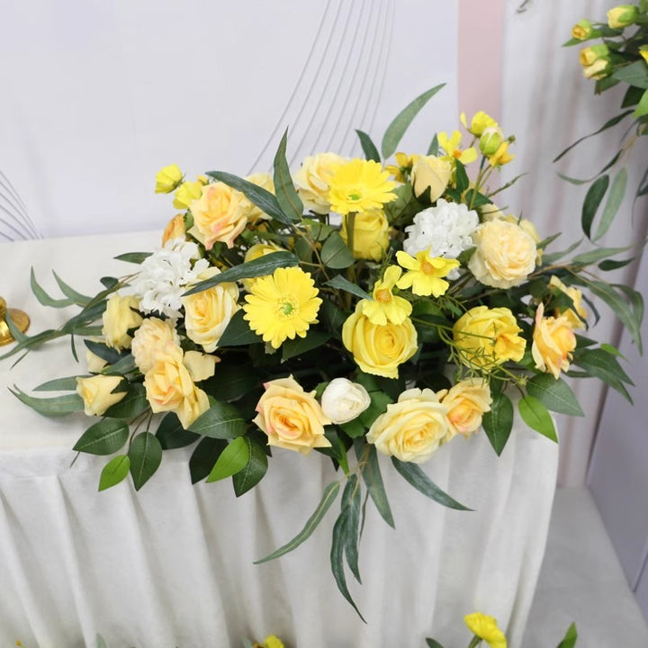 Yellow Wedding Style, Yellow Artificial Flowers, Diy Wedding Flowers