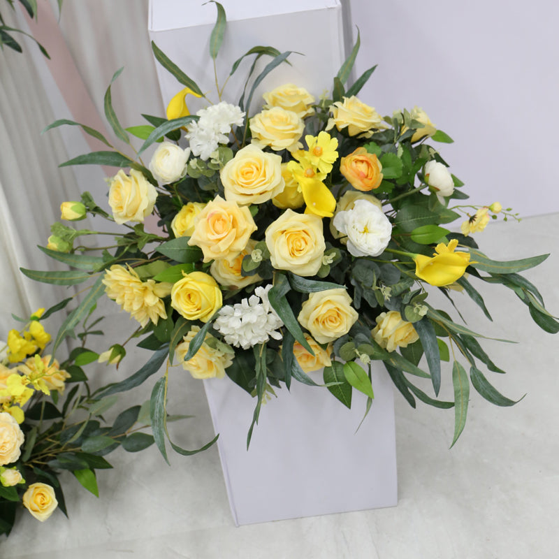 Yellow Wedding Style, Yellow Artificial Flowers, Diy Wedding Flowers