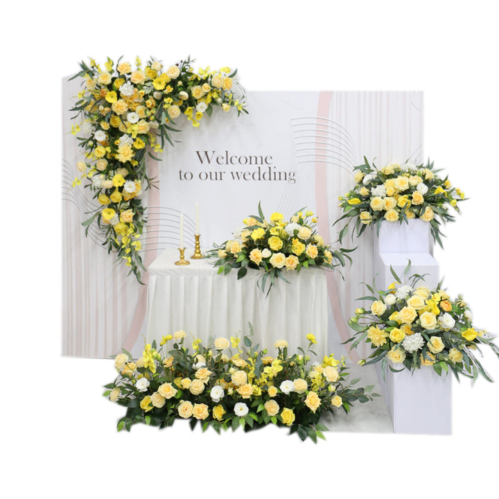 Yellow Wedding Style, Yellow Artificial Flowers, Diy Wedding Flowers