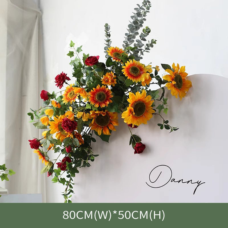 Sunflower Artificial Arrangements, Yellow Artificial Flowers, Diy Wedding Flowers