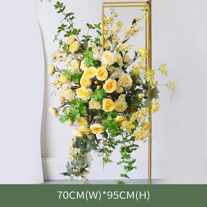 Yellow Rose Wedding Style, Yellow Artificial Flowers, Diy Wedding Flowers