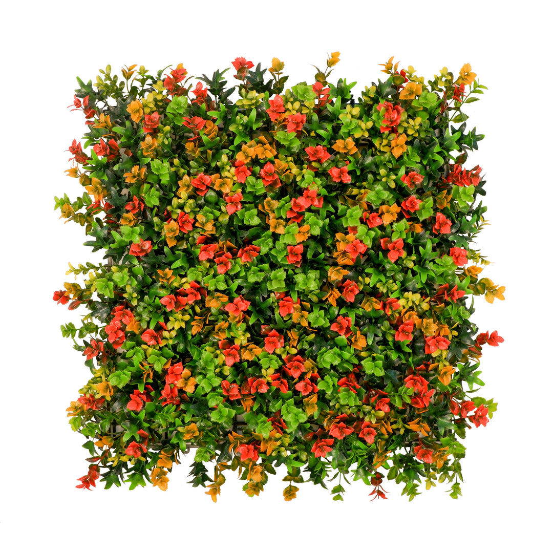 Red And Orange And Green Sweet Potato Leaves Artificial Green Wall Panels, Faux Plant Wall