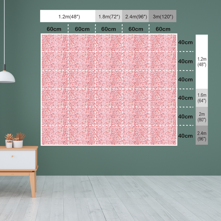 Pink And White And Yellow Rose, Artificial Flower Wall Backdrop